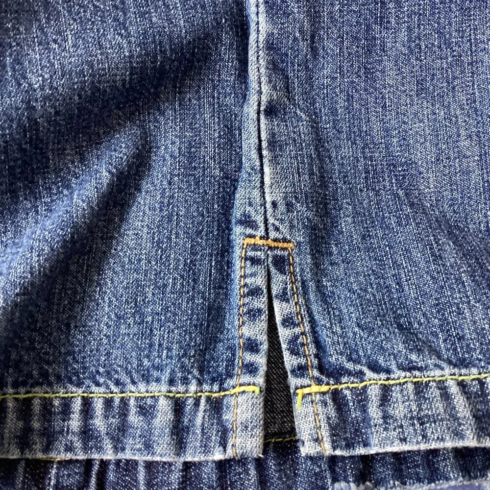 Old Navy Just Below The Waist Women's Wide Leg Denim Jeans Size 4 Draw String - Picture 7 of 8